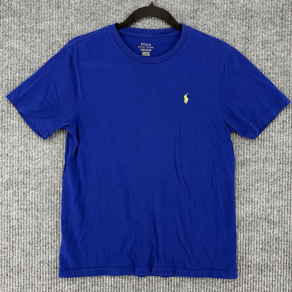 Polo Ralph Lauren t shirt boys large blue pony logo preppy minimalist